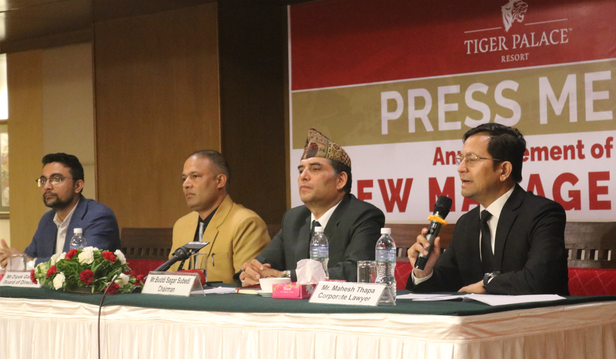 टाइगर प्यालेस रिसोर्ट अब हिमालयन टाइगर इन्भेष्टमेन्ट इंकले सञ्चालन गर्ने